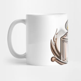 Elegant Bronze Candle Flame Design No. 617 Mug